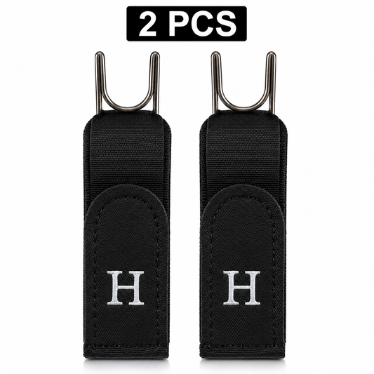 2Pcs Adjustable Buckleless Belt Hook Elastic Velcro Waist Buckle Waist Belt For