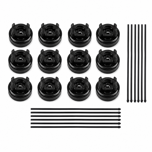 Universal Automotive Trim Removal Tool & Fastener Clip Set – Car Door Panel Pry Tools with Replacement Retainer Clips