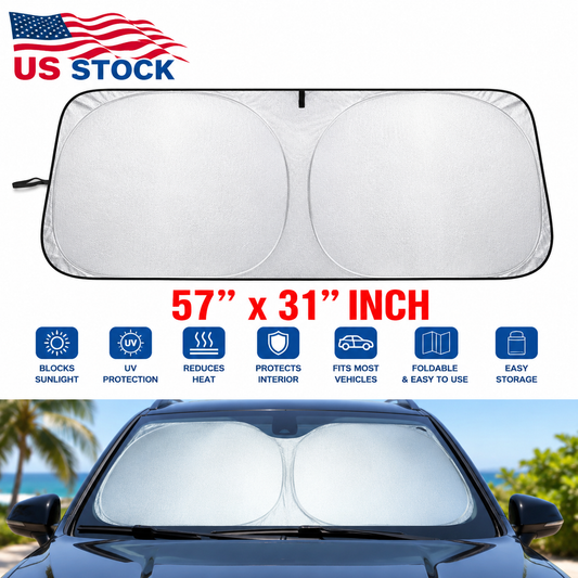 Large Foldable Front Windshield Sun Shade for Cars Trucks SUV UV Heat Protector